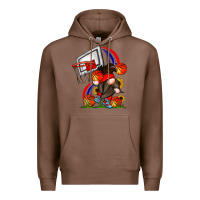 Chestnut Basketball Gnome Premium Hoodie - CowhideDigitalArt