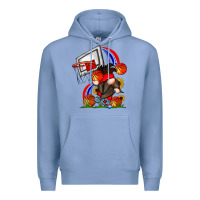 Colony Blue Basketball Gnome Premium Hoodie - CowhideDigitalArt