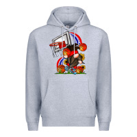 Heather Grey Basketball Gnome Premium Hoodie - CowhideDigitalArt