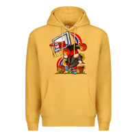 Mustard Basketball Gnome Premium Hoodie - CowhideDigitalArt