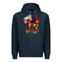 Navy Basketball Gnome Premium Hoodie - CowhideDigitalArt