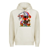 Oatmeal Heather Basketball Gnome Premium Hoodie - CowhideDigitalArt