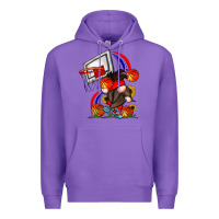 Purple Basketball Gnome Premium Hoodie - CowhideDigitalArt