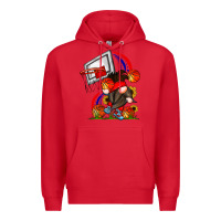 Red Basketball Gnome Premium Hoodie - CowhideDigitalArt