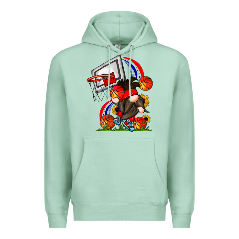 Basketball Gnome Premium Hoodie by CowhideDigitalArt | Teevron