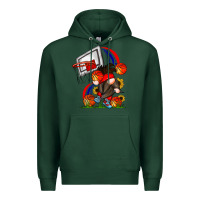 Sports Green Basketball Gnome Premium Hoodie - CowhideDigitalArt