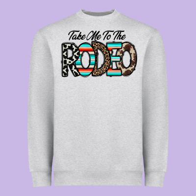 Take Me To The Rodeo Heavyweight Sweatshirt Designed By Cowhidedigitalart