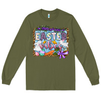 Army Green Easter vibes Long Sleeve Tee - OliviaCreatesArt