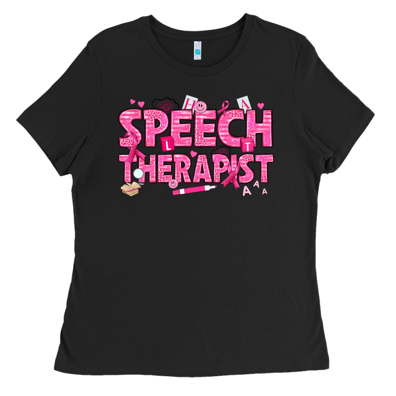 Breast Cancer Speech Therapist Ladies Tee by texasbilliewilder | Teevron