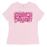 Bubblegum Pink breast cancer speech therapist Ladies Tee - texasbilliewilder