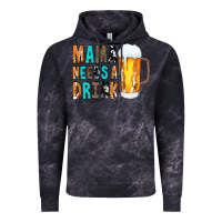Cloud Black Mama Needs a Drink Vintage Hoodie - CowCowDesign