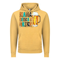 Vintage Mustard Mama Needs a Drink Vintage Hoodie - CowCowDesign