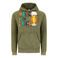 Vintage Olive Mama Needs a Drink Vintage Hoodie - CowCowDesign