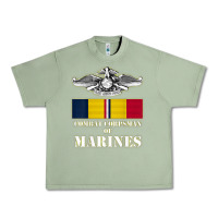 Oil Green Eagle FMF Corpsman 8404 T Back Design Urban Heavy Tee - longCreatives