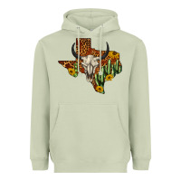 Matcha bull skull texas map western Heavyweight Hoodie - BarkalooDesign
