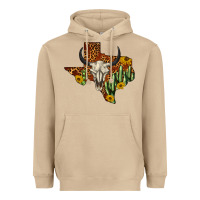 Mushroom bull skull texas map western Heavyweight Hoodie - BarkalooDesign
