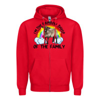 Red i'm the rainbow sheep of the family suffolk sheep black face sheep Zipper Hoodie - Artiststas