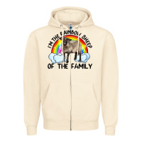 I'm The Rainbow Sheep Of The Family Suffolk Sheep Black Face Sheep Zipper Hoodie | Teevron