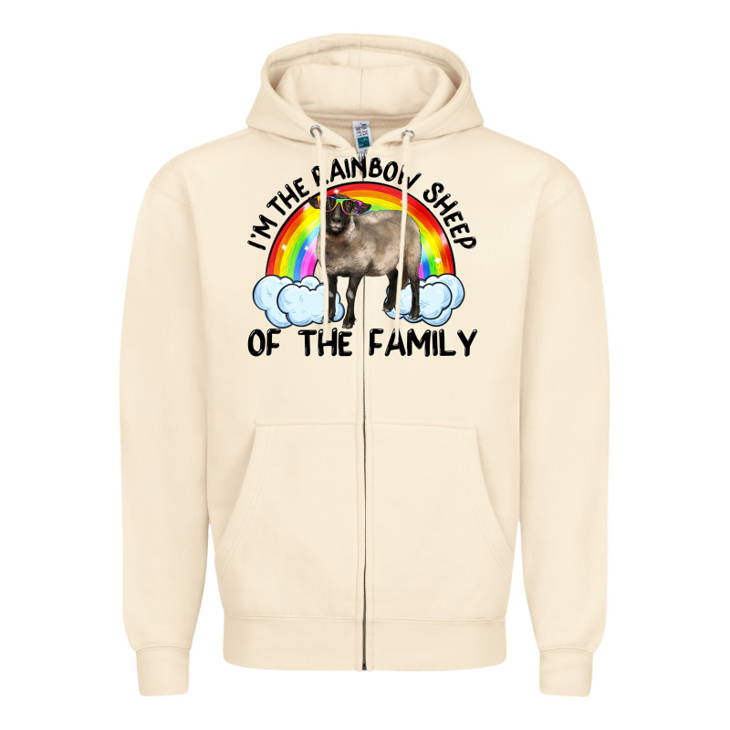 I'm The Rainbow Sheep Of The Family Suffolk Sheep Black Face Sheep Zipper Hoodie by Artiststas | Teevron