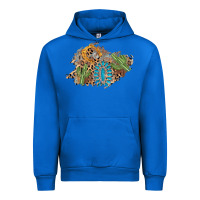 Cobalt horseshoe leopard gemstone cactus patch Urban Hoodie - AdoDesignShop
