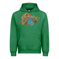 Emerald horseshoe leopard gemstone cactus patch Urban Hoodie - AdoDesignShop
