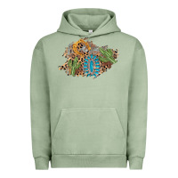 Pigment Oil Green horseshoe leopard gemstone cactus patch Urban Hoodie - AdoDesignShop
