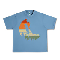 Pebble Blue Retro Rock Climbing Vintage Climber Urban Heavy Tee - longCreatives