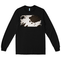 Black Cowhide Black and White Brush Strokes Background Long Sleeve Tee - Jasminsmagicworld