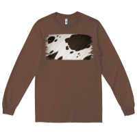 Chestnut Cowhide Black and White Brush Strokes Background Long Sleeve Tee - Jasminsmagicworld