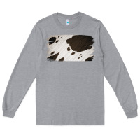 Heather Grey Cowhide Black and White Brush Strokes Background Long Sleeve Tee - Jasminsmagicworld