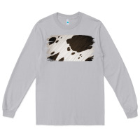 Moon Dust Cowhide Black and White Brush Strokes Background Long Sleeve Tee - Jasminsmagicworld