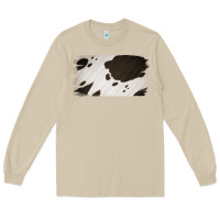Mushroom Cowhide Black and White Brush Strokes Background Long Sleeve Tee - Jasminsmagicworld