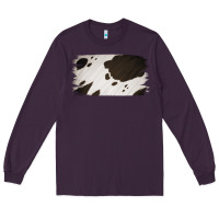 Plum Cowhide Black and White Brush Strokes Background Long Sleeve Tee - Jasminsmagicworld