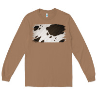 Toasted Coconut Cowhide Black and White Brush Strokes Background Long Sleeve Tee - Jasminsmagicworld