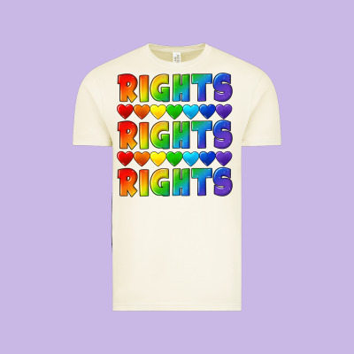 Rights Rights Rights Pride Vintage Tee Designed By Cowgirlartshop