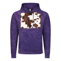 Cloud Purple Brown Cowhide Background Vintage Hoodie - CowCowDesign