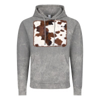 Cloud Rock Brown Cowhide Background Vintage Hoodie - CowCowDesign