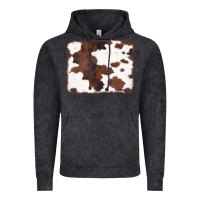 Vintage Arctic Brown Cowhide Background Vintage Hoodie - CowCowDesign