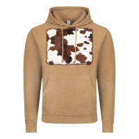 Vintage Camel Brown Cowhide Background Vintage Hoodie - CowCowDesign