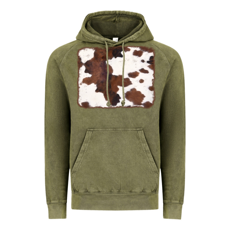 Brown Cowhide Background Vintage Hoodie by CowCowDesign | Teevron