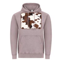 Vintage Zinc Brown Cowhide Background Vintage Hoodie - CowCowDesign