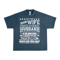 Midnight Navy i am a lucky wife i have a crazy husband valentine gift Urban Heavy Tee - longCreatives