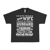 Pigment Black i am a lucky wife i have a crazy husband valentine gift Urban Heavy Tee - longCreatives