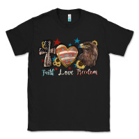 Black Faith love freedom 4th of july Classic Tee - HowdyJamesFarm
