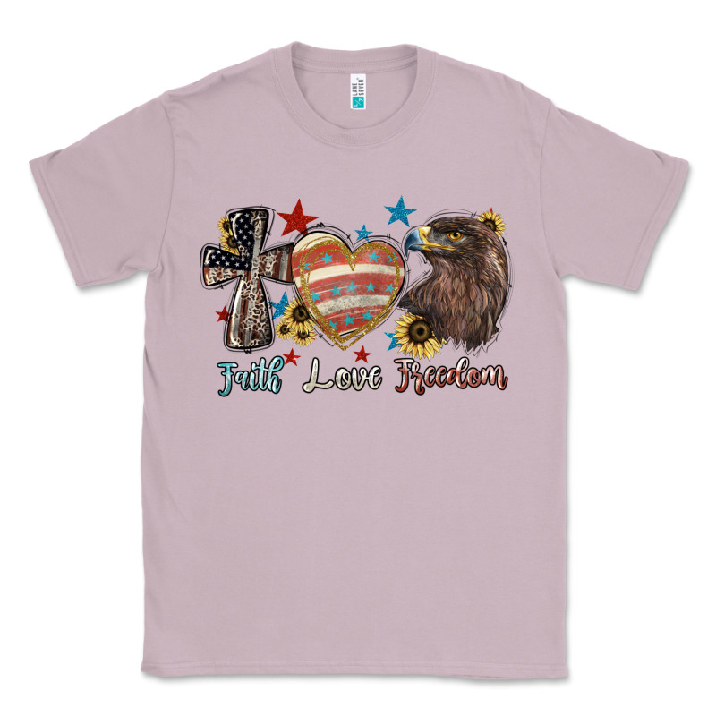 Faith Love Freedom 4th Of July Classic Tee by HowdyJamesFarm | Teevron