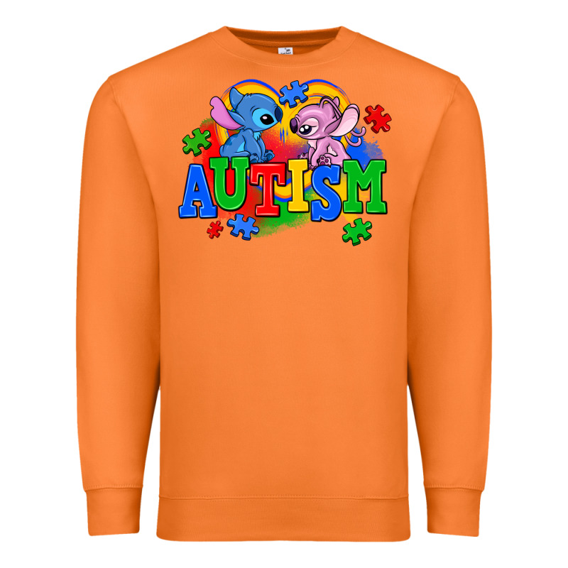 Autism Stitch With Lilo Premium Sweatshirt by AdoDesignShop | Teevron