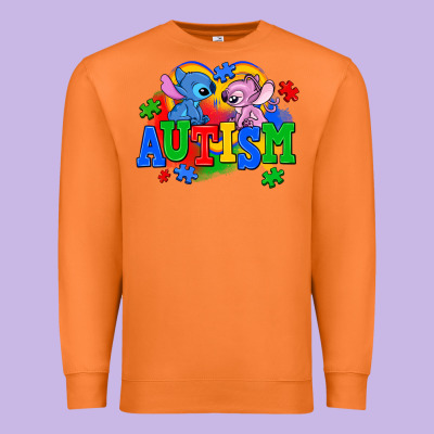 Autism Stitch With Lilo Premium Sweatshirt Designed By Adodesignshop