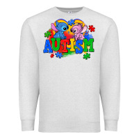 Oatmeal Heather autism stitch with lilo Premium Sweatshirt - AdoDesignShop