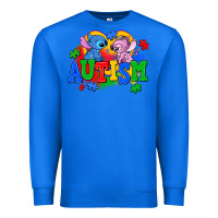True Royal autism stitch with lilo Premium Sweatshirt - AdoDesignShop