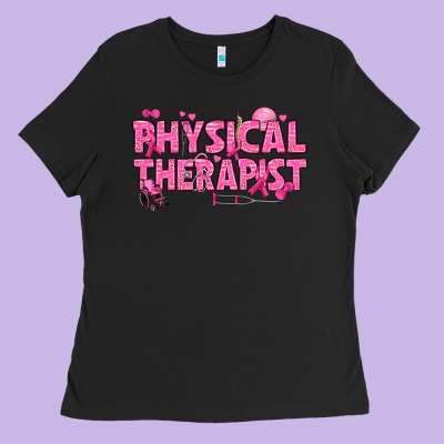 Breast Cancer Physical Therapist Ladies Tee Designed By Texasbilliewilder